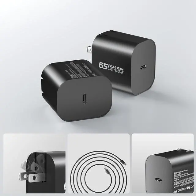 Alt view image 3 of 6 - Feppery 65W Surface Pro Charger Compatible with Microsoft Surface LaptopGo Tablet, Book3/2/1 and All 65W USB Type C Power Adapter