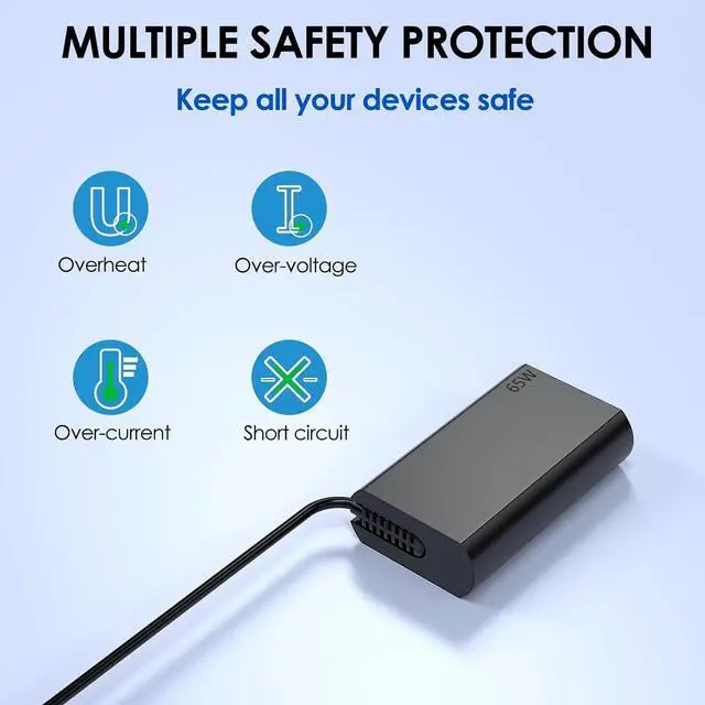 Alt view image 5 of 7 - 2026 AI Laptop 65W USB C Charger Compatible with Lenovo Thinkpad X1