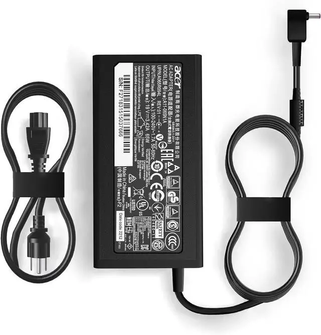 Main image of 65W AC Charger Compatible with Acer Aspire E1 E3 E5 E11 E14 E15 E17 ES1 F15 Acer Aspire 3 Aspire 5 Acer Aspire V3 V5 V7 VN7 V15 Aspire R3 R7 S3 19V 3.42A A11-065N1A Laptop Power Adapter