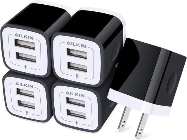 Main image of USB Wall Plug, Multi USBA AC Power Charger Adapter USB-A Block Cube iPhone | iPad, Samsung, Google Pixel, LG, Camera Phones & Tablets Charge Multiple USB Plug Station Base
