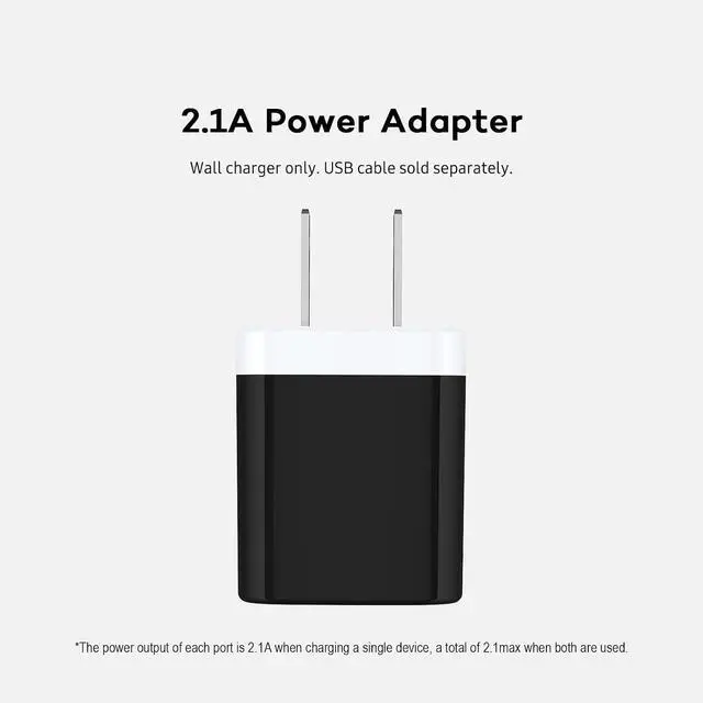 Alt view image 2 of 7 - USB Wall Plug, Multi USBA AC Power Charger Adapter USB-A Block Cube iPhone | iPad, Samsung, Google Pixel, LG, Camera Phones & Tablets Charge Multiple USB Plug Station Base