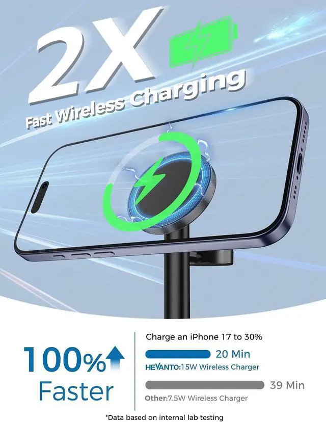 Alt view image 2 of 7 - 2026 3 in 1 Wireless Charging Station for Apple MagSafe Charger, 15W Fast Magnetic Mag-Safe Charger Stand for iPhone 17 16 15 14 13 12 17e Apple Watch AirPods Series, Gifts for Men
