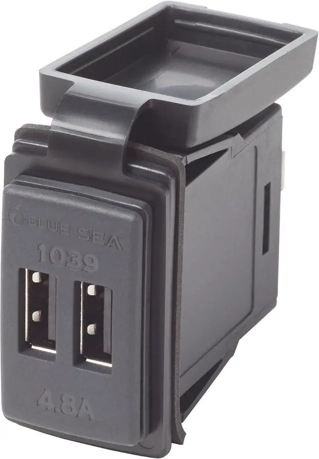 Alt view image 3 of 4 - Blue Sea Systems 1039 Dual USB Charger 12/24V