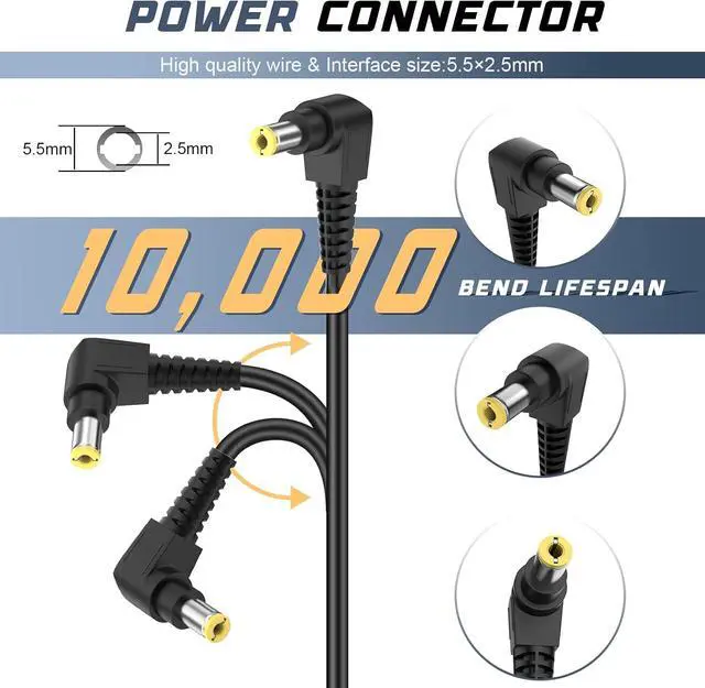 Alt view image 4 of 7 - Charger for Panasonic Toughbook CF-18 CF-29 CF-30 CF-50 CF-51 CF-73
