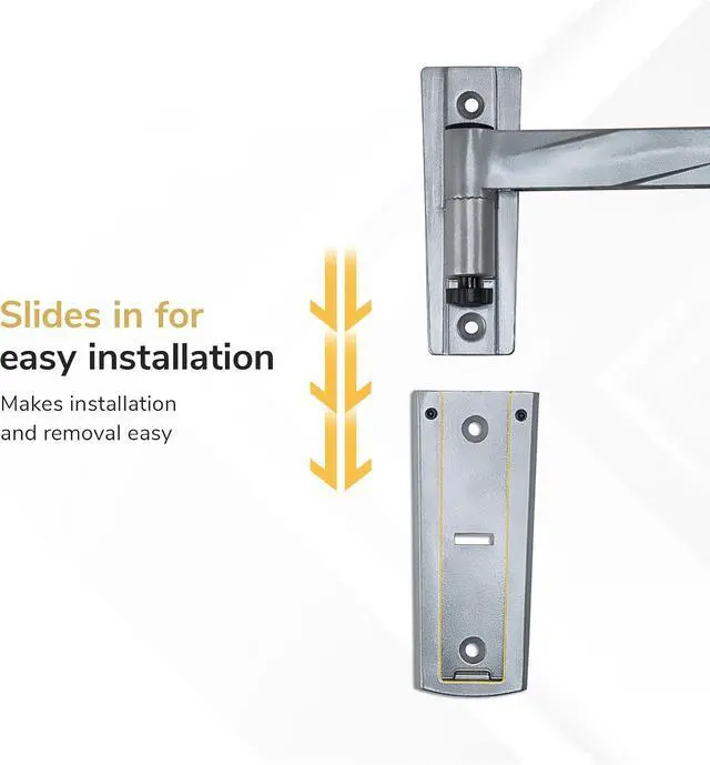 Alt view image 7 of 7 - Mount-It! Lockable RV TV Mount for Camper, Trailer, Motorhome, Truck & Boat, Full Motion, Quick Release, Rust-Resistant Aluminum, Dual Wall Plates for Indoor & Outdoor, 19-43 TVs, 33 lbs, VESA 200x200