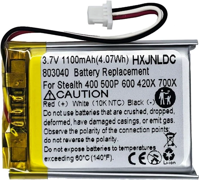 Main image of 3.7V 803040 1100mAh Battery Replacement For Turtle Beach Ear Force Stealth 400 420X 500P 600 700X Gen 2 Wireless Surround Sound Gaming Headset and DIY 3.7-5V Electronic Products Battery Replacement