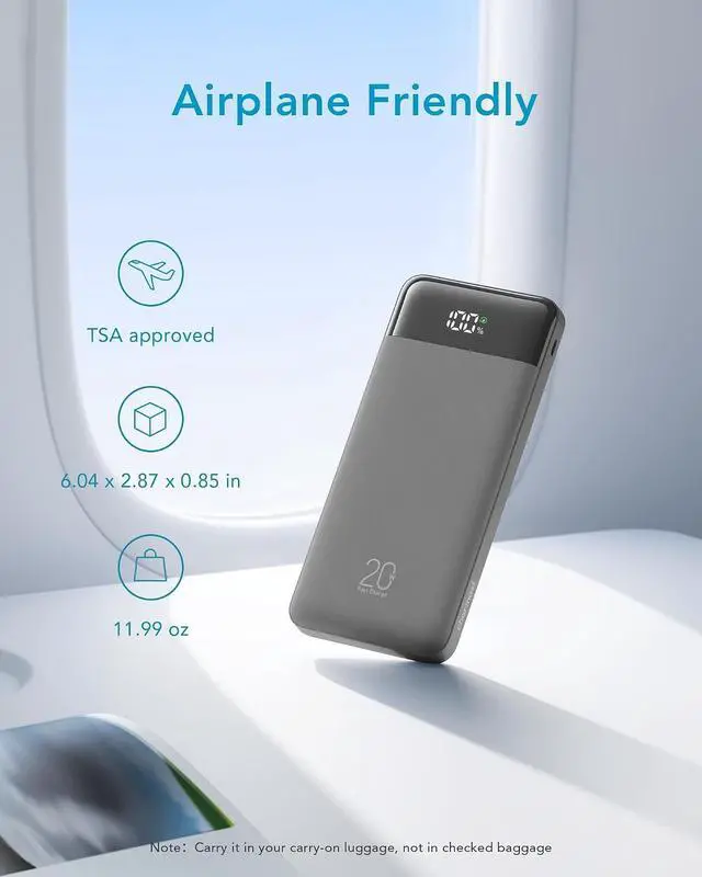 Alt view image 7 of 7 - Portable Charger Built-in Cables 20000mAh Power Bank 6-Output | Travel Fast Charging Battery Pack for iPhone 17/16/15 Android Flight-Approved Multi-Device USB-C & USB-A LED %