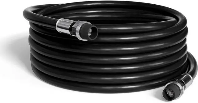 Main image of THE CIMPLE CO - RG6 Coaxial Cable 50 FT Outdoor - Indoor/Outdoor Dual Shielded Coax Cable for Satellite TV Antennas, Internet, CATV - Watertight Coax with Rubber Boots 50 Feet (15 Meters), Black