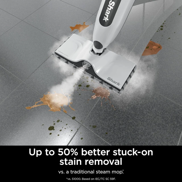 Alt view image 4 of 7 - Shark SteamSpot Steam Mop with Steam Blaster Technology, White, S2001