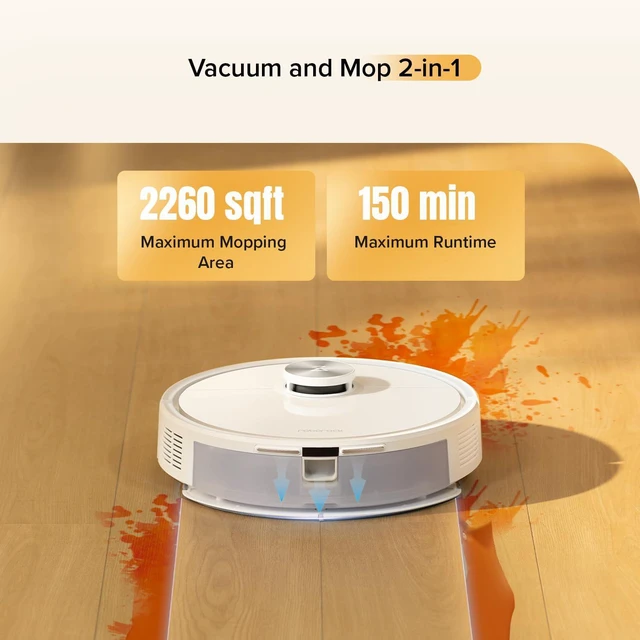 Alt view image 4 of 7 - roborock Q7 M5 Robot Vacuum and Mop Combo, 10,000Pa HyperForce Suction