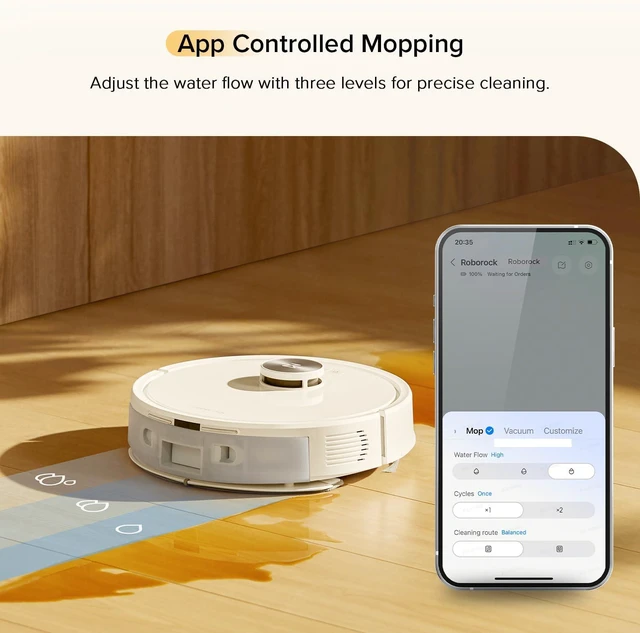 Alt view image 5 of 7 - roborock Q7 M5 Robot Vacuum and Mop Combo, 10,000Pa HyperForce Suction