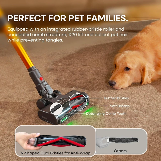 Alt view image 4 of 7 - KIPMAX Cordless Vacuum Cleaner, 50KPa 550W Stick Vacuum