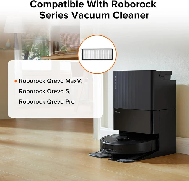 Alt view image 2 of 7 - roborock 2 Pack Washable Filter for Roborock Qrevo S Pro, Qrevo S5V, Qrevo MaxV, Qrevo S, Qrevo Plus, Qrevo Pro, Qrevo Curv, Qrevo Curv S5X, Qrevo Edge, Qrevo Edge S5A QV 35A Robot Vacuum Cleaners