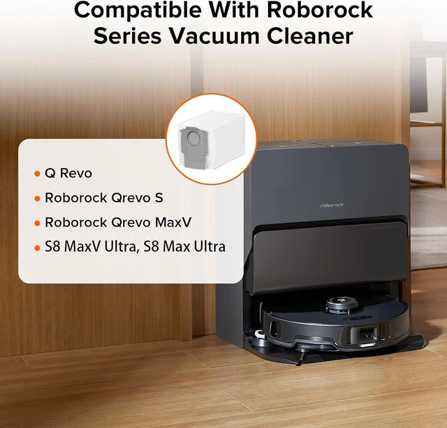 Alt view image 2 of 7 - roborock 6 Packs Disposable Dust Bags for Saros 10R, Saros Z70, Saros 20, Qrevo Edge 3 Pro, QV 35A, Qrevo CurvX, Qrevo Curv 2 Flow, Qrevo S Pro, Qrevo 2 Pro, Saros 20 Sonic, S8 Max Ultra & RDS