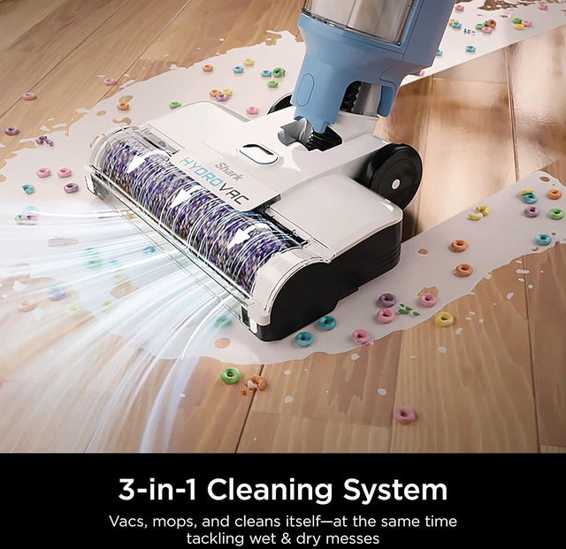 Alt view image 5 of 7 - Shark HydroVac Brushroll & 2-Pack Filter Bundle, Purple/White, WDB1F2