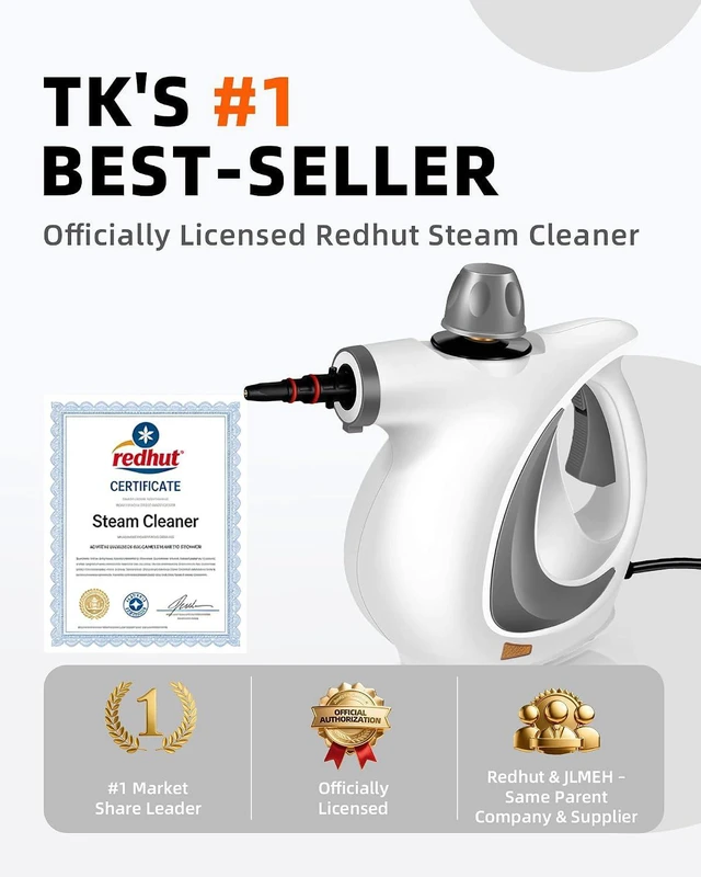 Alt view image 6 of 7 - Pressurized Handheld Steam Cleaner for home with 12pcs Accessories&Safety Lock Multi-Surface Natural Deep Steamer for Cleaning Car, Furniture, Floor, Upholstery, Tile, Grout, Windows