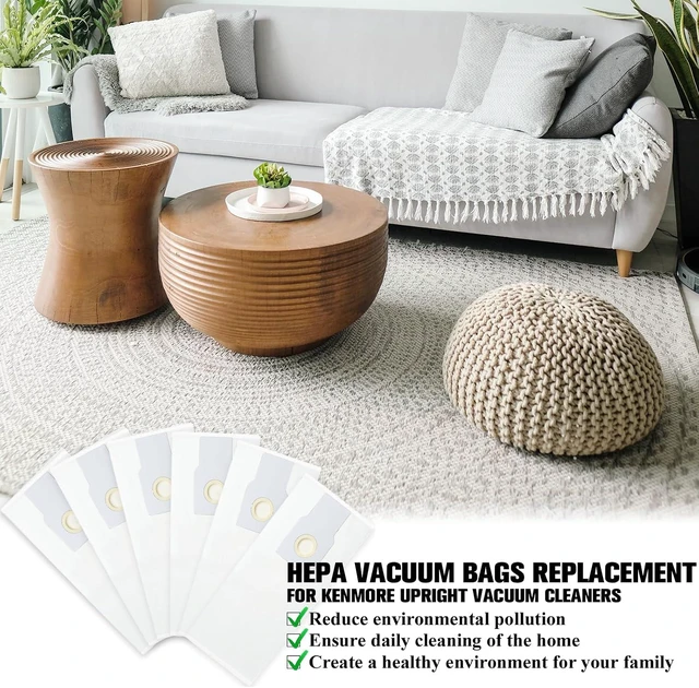 Alt view image 7 of 7 - 53294 Type O HEPA Cloth Vacuum Bags Replacement for Kenmore Upright Vacuum
