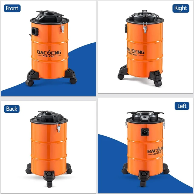 Alt view image 3 of 7 - BACOENG Ash Vacuum for Pellet Grill, 5.3 Gallon, 1200W