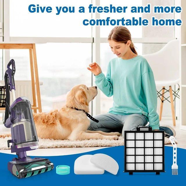 Alt view image 7 of 7 - AZ4002 AZ4000 AZ4002W HEPA Filter Replacement Compatible with Shark POWERDETECT Upright Vacuum Cleaner and Shark Powered Lift-Away Heavy Duty Vacuum Suction, 6 Foam, 6 Felt, 2 HEPA, 2 Odor Cartridge