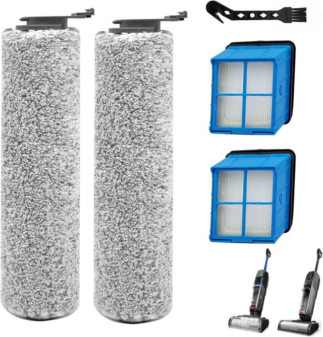 Main image of Replacement Parts Kit for Bissell Crosswave Omniforce/OmniFind | Compatible with Bissell Vacuum Models: Omniforce (3882/3883) & OmniFind (3967F/3970F) (2 Brushes + 2 Filters)