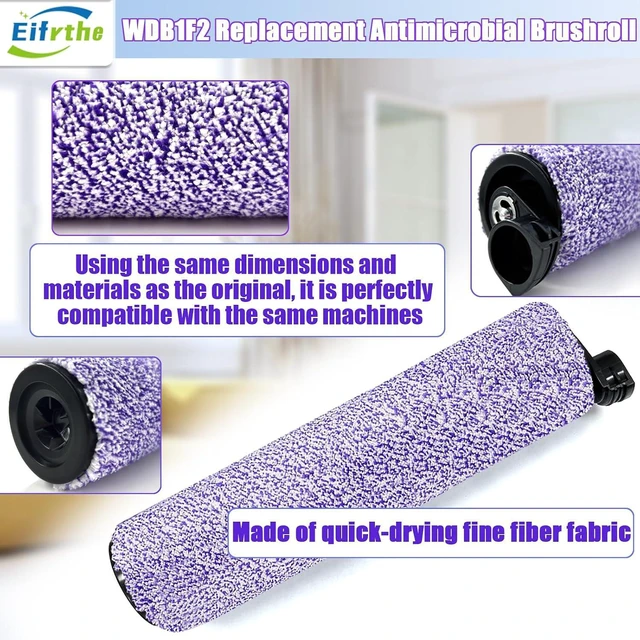 Alt view image 3 of 7 - WDB1F2 Replacement Brushroll & Filte Bundle for Shark WD101 WD201 WD100 WD200 AW201 WD200C WD201C WD101C AW261 wd160 HydroVac XL 3-in-1 vacuum cleaner, compare parts WDB1, WDB2, WDFF1, WDFF2, WDB1F2