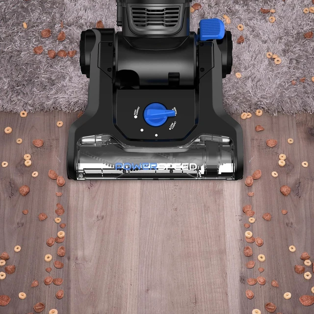 Alt view image 3 of 7 - Eureka PowerSpeed Lightweight Upright Vacuum Cleaner for Carpet and Hard Floor, Powerful Bagless Upright Vacuum Cleaner for Home Pets, NEU181A, Blue