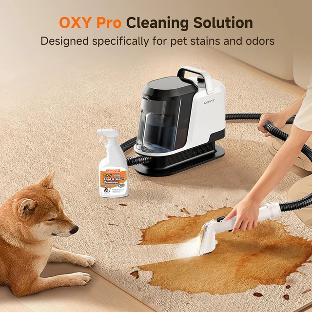 Alt view image 3 of 7 - Uwant 18Kpa Carpet Cleaner Machine with Pet Pro Cleaner&Tools Set of 1