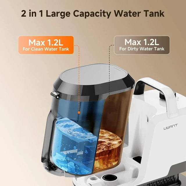 Alt view image 4 of 7 - Uwant 18Kpa Carpet Cleaner Machine with Pet Pro Cleaner&Tools Set of 1