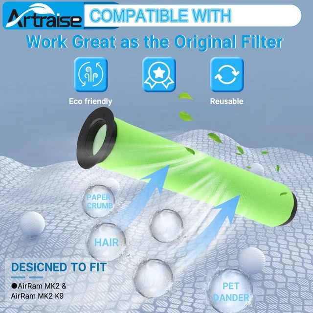 Alt view image 4 of 6 - Artraise 6 Packs Filter Replacement for Bissell Air Ram 1984 2144 21448