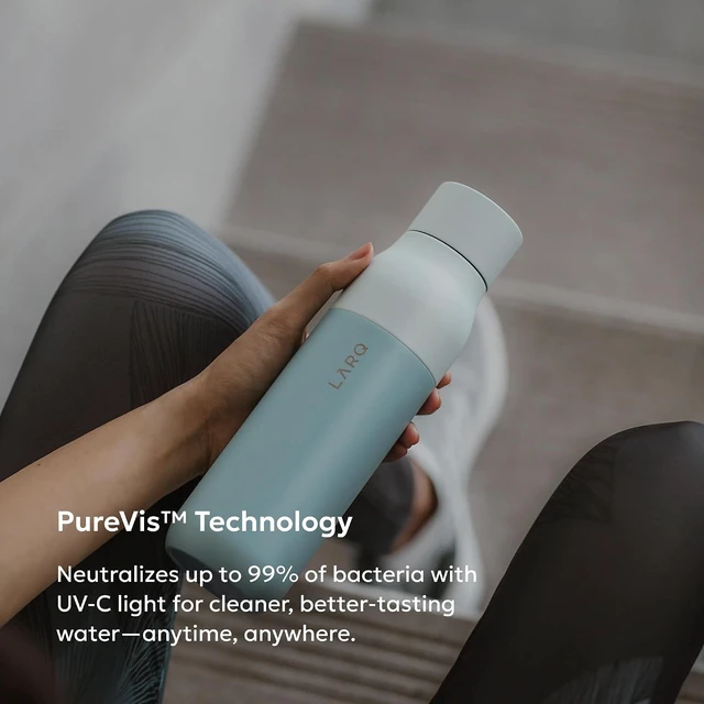 Alt view image 3 of 7 - LARQ PureVis Smart Self-Cleaning UV Insulated Stainless Steel Water Bottle