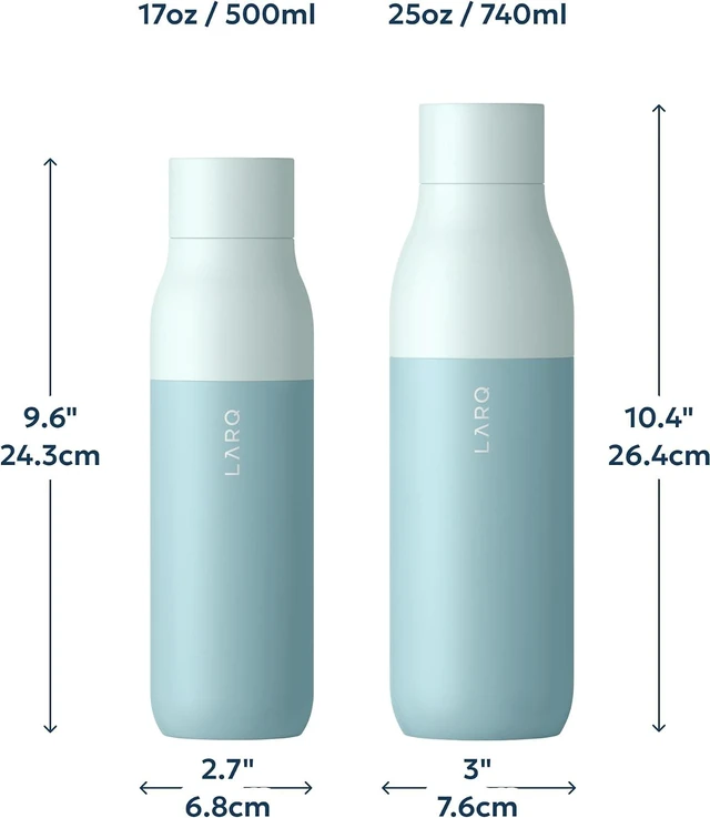 Alt view image 7 of 7 - LARQ PureVis Smart Self-Cleaning UV Insulated Stainless Steel Water Bottle