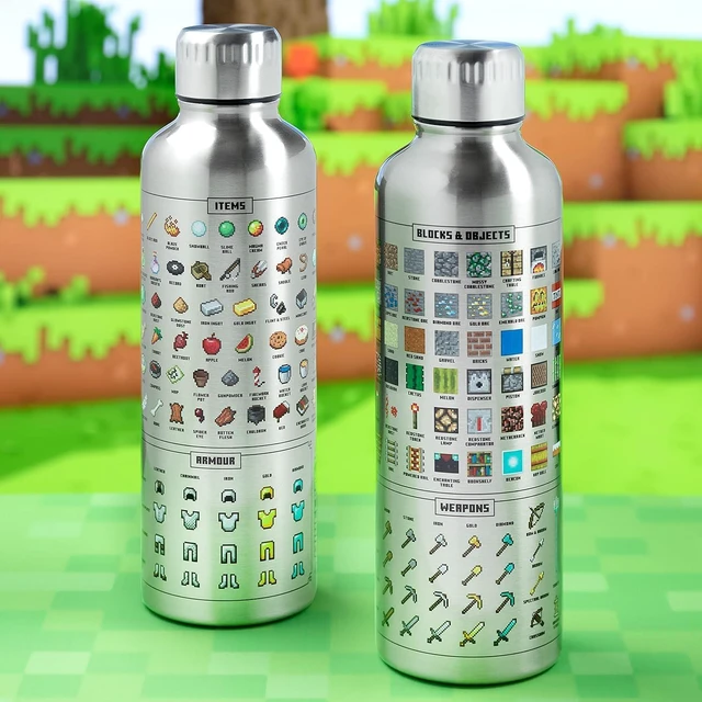 Alt view image 2 of 7 - Paladone Minecraft Metal Water Bottle | Officially Licensed Gaming Merchandise