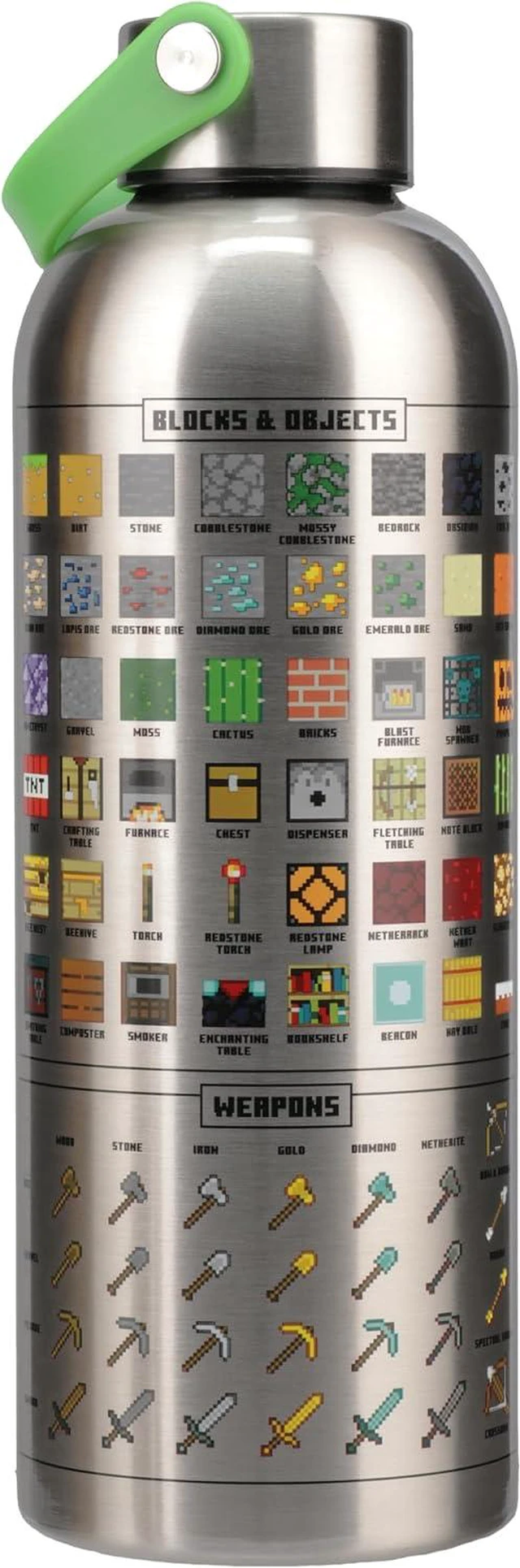 Alt view image 5 of 7 - Paladone Minecraft Metal Water Bottle | Officially Licensed Gaming Merchandise