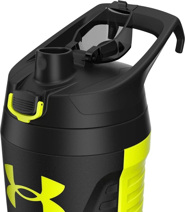 Alt view image 5 of 7 - Under Armour 32 oz Insulated Water Bottles - Sports Water Jug with Fence Hook, Leak Resistant for Baseball, Football & More, 32 oz Insulated, Hi Vis Yellow/Black