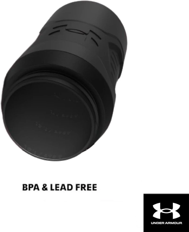 Alt view image 7 of 7 - Under Armour 32 oz Insulated Water Bottles - Sports Water Jug with Fence Hook, Leak Resistant for Baseball, Football & More, 32 oz Insulated, Hi Vis Yellow/Black
