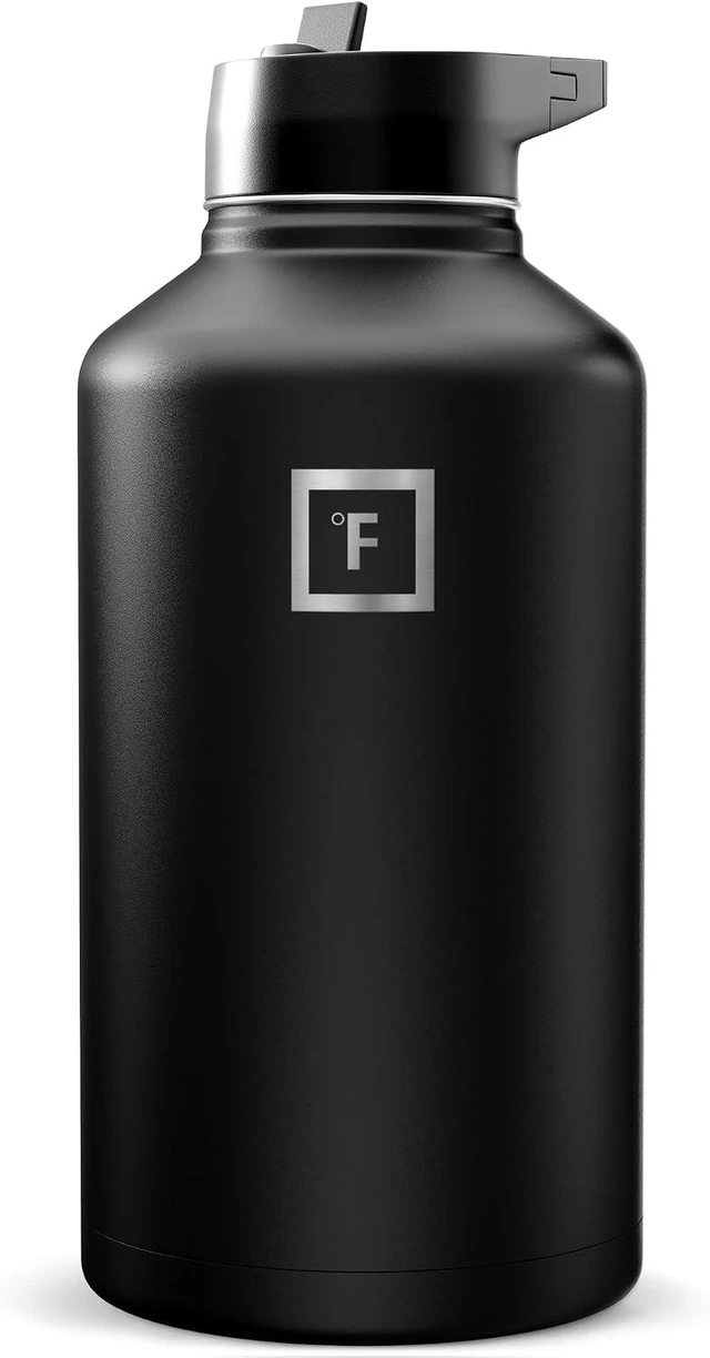 Main image of IRON °FLASK 64 oz Wide Mouth Water Bottle with Straw