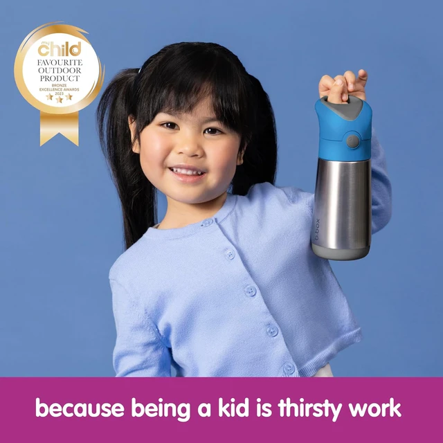 Alt view image 7 of 7 - b.box Insulated Water Bottle for Kids, 12 oz Toddler Water Bottle