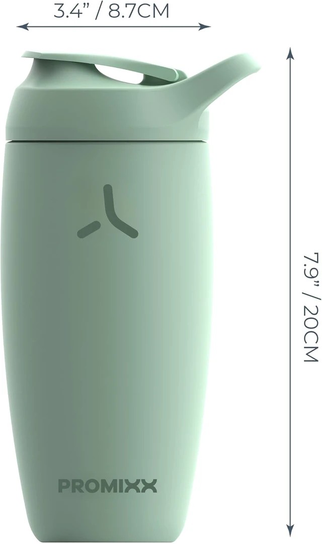Alt view image 7 of 7 - PROMIXX Pursuit Insulated Steel Shaker Bottle 18oz, Seagrass Green