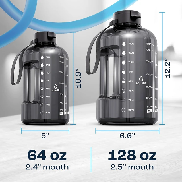 Alt view image 7 of 7 - AQUAFIT 1 Gallon Water Bottle with Time Marker