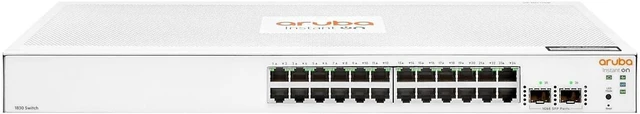 Main image of Aruba Instant On 1830 24-Port Gb | 12-Port Class 4 PoE Smart Switch (195W) - 24x 1G | 2X SFP | US Cord (JL813A#ABA)