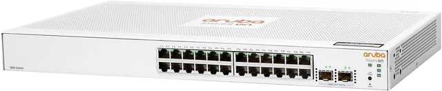 Alt view image 2 of 3 - Aruba Instant On 1830 24-Port Gb | 12-Port Class 4 PoE Smart Switch (195W) - 24x 1G | 2X SFP | US Cord (JL813A#ABA)