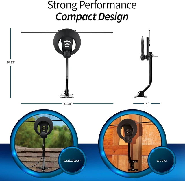 Alt view image 3 of 7 - ClearStream Antennas Direct 1MAX Indoor Outdoor TV Antenna