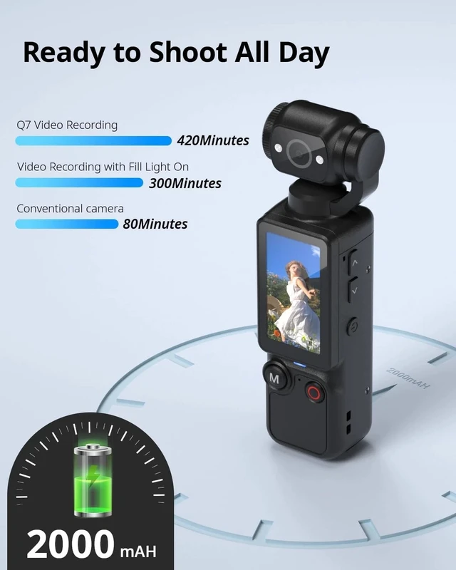 Alt view image 5 of 7 - 2.5K Vlogging Camera Handheld Video Camcorder Stabilization 180° Rotatable