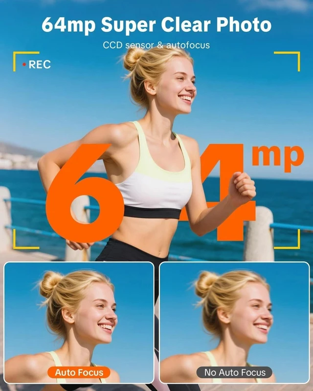 Alt view image 4 of 6 - 4K Digital Camera for Photography Video 64MP Auto-Focus Anti-Shake Vlogging with 32GB SD Card White