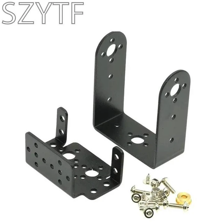 Main image of 1Set 2 DOF Short Pan And Tilt Servos Bracket Sensor Mount Kit For Compatible MG995 Wholesale