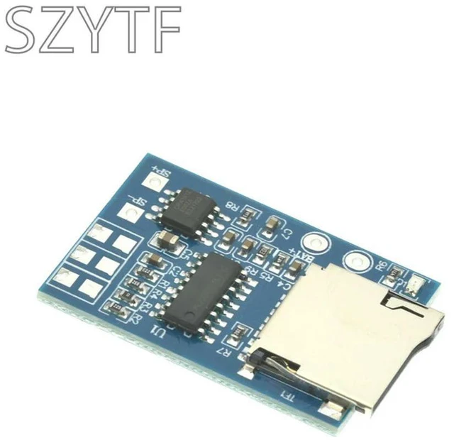 Alt view image 2 of 3 - TF Card MP3 Decoder Board Module 3.75V lithium Power Supply With 2W Mixed Mono Memory Playback Function