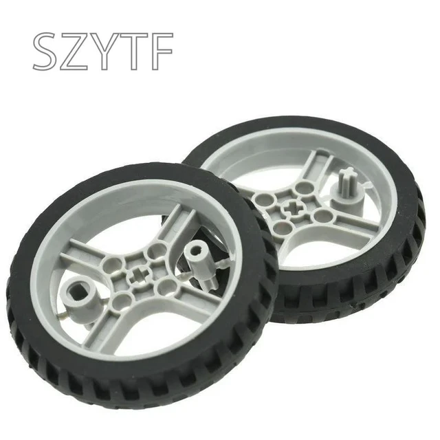 Alt view image 5 of 6 - 2PCS 6514 TT Motor Free Wheel Cross Shaft Robot Car Narrow Wheel 65MM Motor Tracking Line