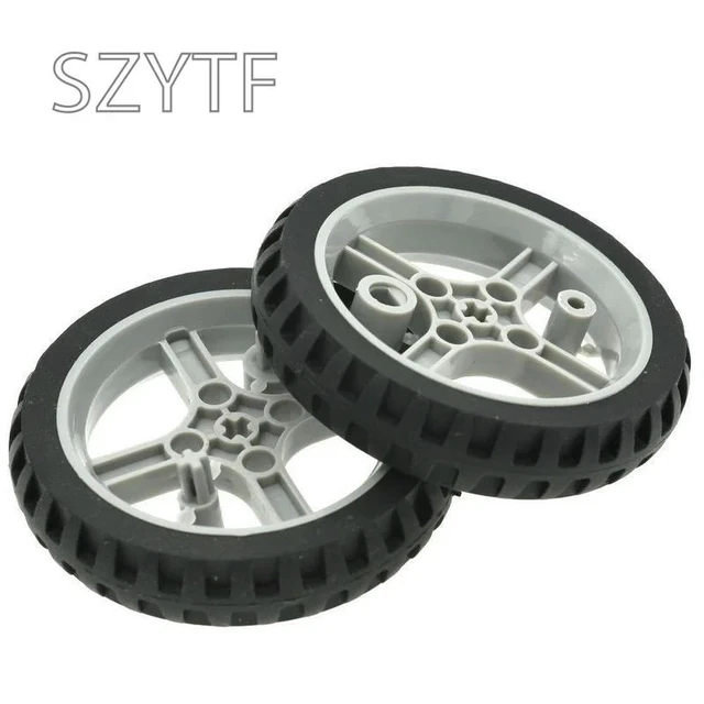 Alt view image 4 of 6 - 2PCS 6514 TT Motor Free Wheel Cross Shaft Robot Car Narrow Wheel 65MM Motor Tracking Line