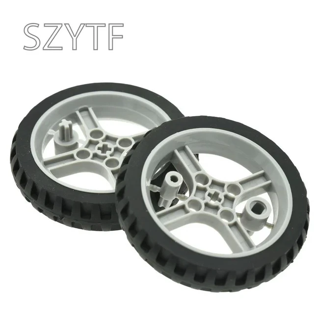 Alt view image 6 of 6 - 2PCS 6514 TT Motor Free Wheel Cross Shaft Robot Car Narrow Wheel 65MM Motor Tracking Line