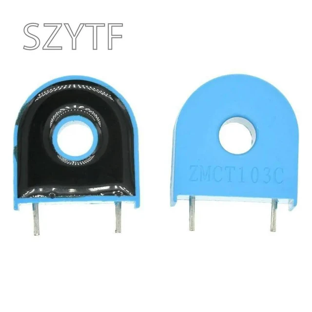 Alt view image 3 of 3 - Current Transformer ZMCT103C Micro Precision Blue Current Transformer 5A/5mA Sensor CT103